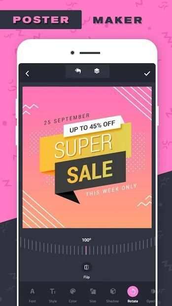 Poster Maker – Canvas, Add Text to Photos, Over स्क्रीनशॉट 3