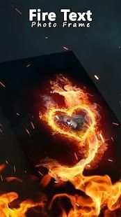 Fire Text Photo Frame screenshot 3