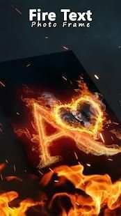 Fire Text Photo Frame screenshot 2