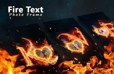 Fire Text Photo Frame screenshot 4