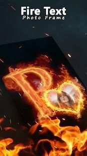 Fire Text Photo Frame screenshot 1