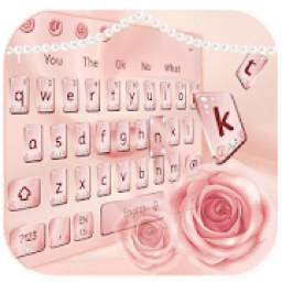 Pink Luxury Rose Keyboard