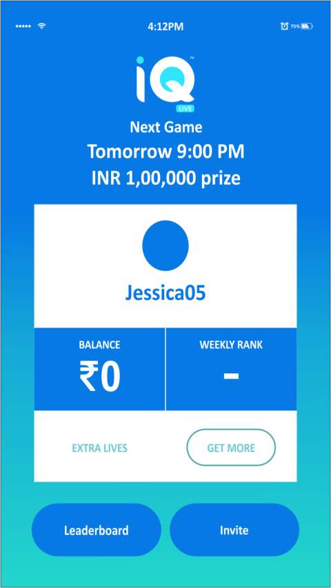IQ live - Win Cash Daily screenshot 1