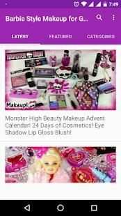 Barbie Style Makeup for Girls Video - Makeup Salon screenshot 5