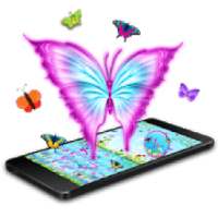 3D Glitter Butterfly Keyboard