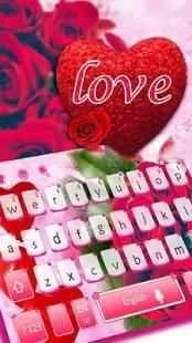 Love Rose Keyboard Theme screenshot 2
