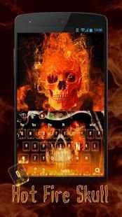Hot Fire Skull Keyboard Theme screenshot 3