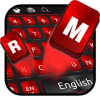 Metal Black Red Keyboard Theme