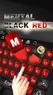 Metal Black Red Keyboard Theme स्क्रीनशॉट 3