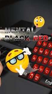 Metal Black Red Keyboard Theme स्क्रीनशॉट 1