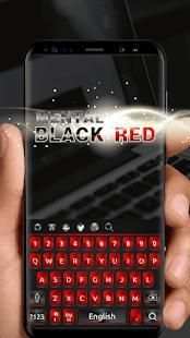 Metal Black Red Keyboard Theme स्क्रीनशॉट 2