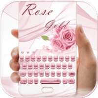 Pink Rose Gold Keyboard Theme