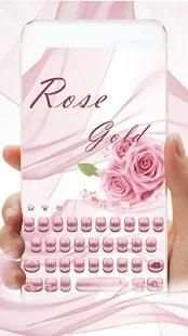 Pink mawar emas keyboard tema screenshot 3