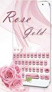 Pink mawar emas keyboard tema screenshot 2