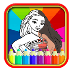 ikon Coloring Pages moana - drawing book