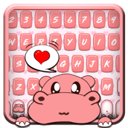 ikon Emoji Keyboard - Cute Hippo Theme