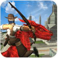 Flying Dragon Fire Ball- Crime City shooting Games logo