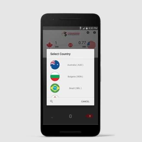 Canadian Currency Converter screenshot 1