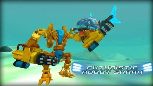 Futuristic Robo Shark : Robot Transformation Game screenshot 4