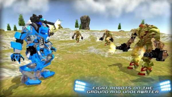 Futuristic Robo Shark : Robot Transformation Game screenshot 1
