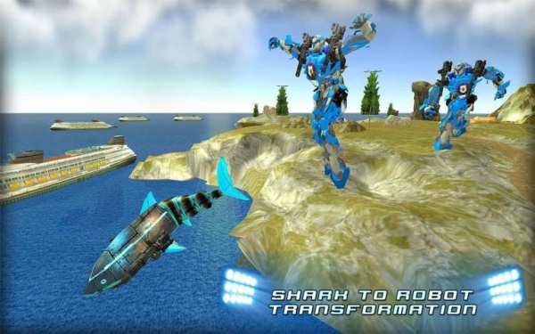 Futuristic Robo Shark : Robot Transformation Game screenshot 12