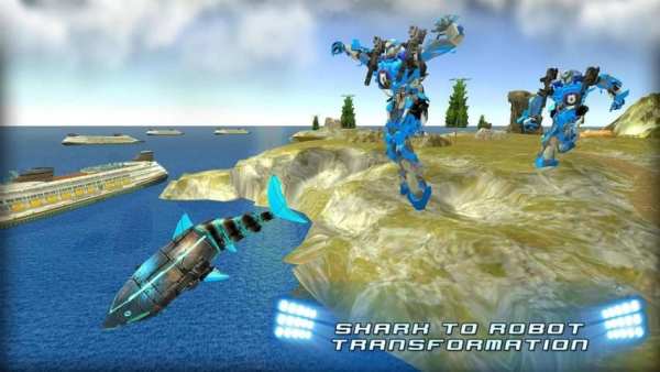 Futuristic Robo Shark : Robot Transformation Game screenshot 6