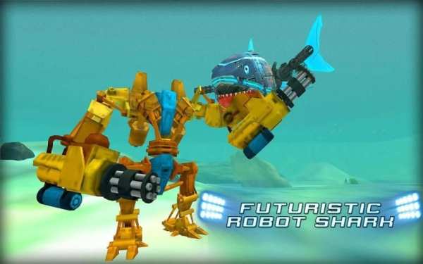 Futuristic Robo Shark : Robot Transformation Game screenshot 7