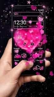 Tema Pink Neon Bright Heart screenshot 3