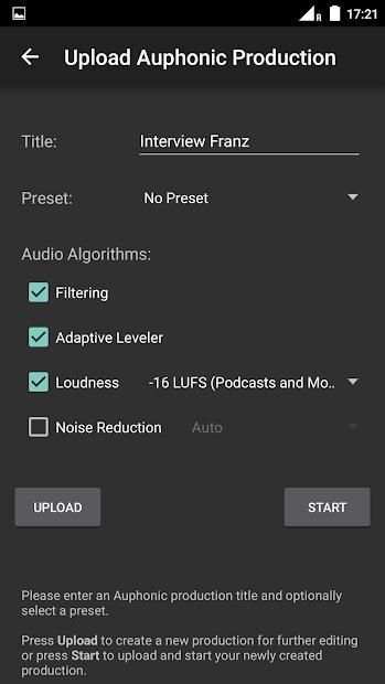 Auphonic Edit screenshot 3