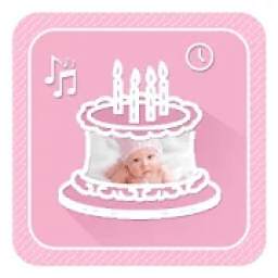 birthday cake with photo, music, age calculator