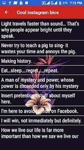 Cool Instagram Bios screenshot 7