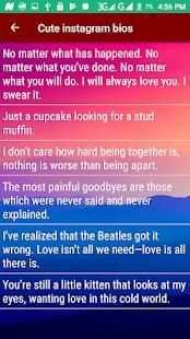 Cute Instagram Bios screenshot 7