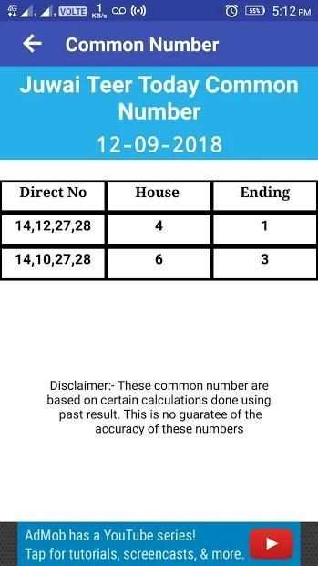 Teer Common Number ||Teer Target || Teer App screenshot 1