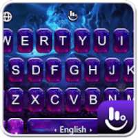Purple Neon Galaxy Keyboard Theme