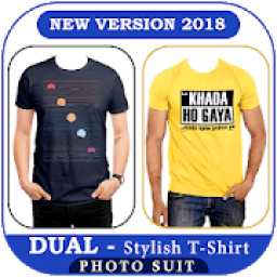 Man Stylish T-Shirt Dual Suit Photo Editor icon