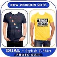 Man Stylish T-Shirt Dual Suit Photo Editor on 9Apps