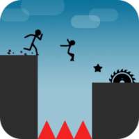 Pixel Stickman Parkour Platform