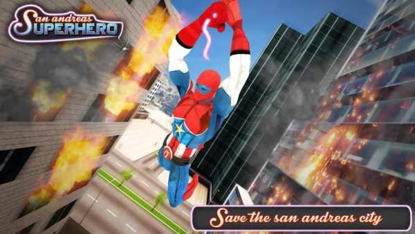 San Andreas Superhero Games : Rope Hero स्क्रीनशॉट 1