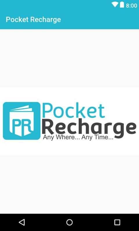 Pocket Recharge App स्क्रीनशॉट 1