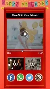 Birthday Photo Video Maker screenshot 1