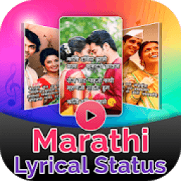 Marathi Lyrical Full Screen Video Status Maker आइकन