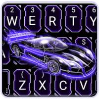 Purple Neon Car Keyboard Theme