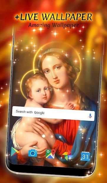 Holy Mary Animated Keyboard + Live Wallpaper screenshot 1