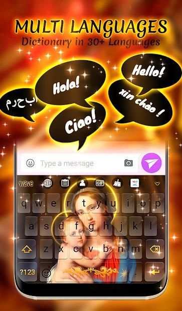 Holy Mary Animated Keyboard + Live Wallpaper screenshot 2