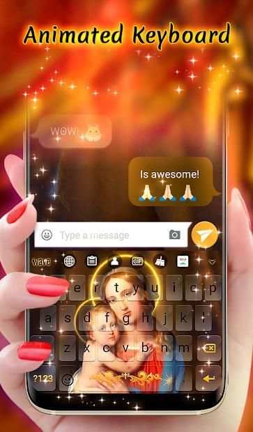 Holy Mary Animated Keyboard + Live Wallpaper screenshot 4