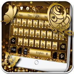 Glitter Diamond Gold Keyboard 10001004