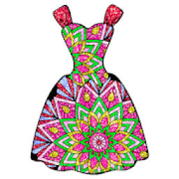 Dress Glitter Color by Number : Fashion Coloring أيقونة