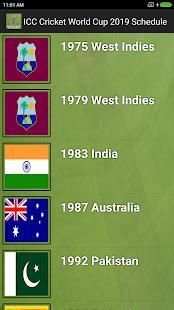 ICC Cricket World Cup 2019 Scedule screenshot 3