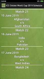 ICC Cricket World Cup 2019 Scedule screenshot 2