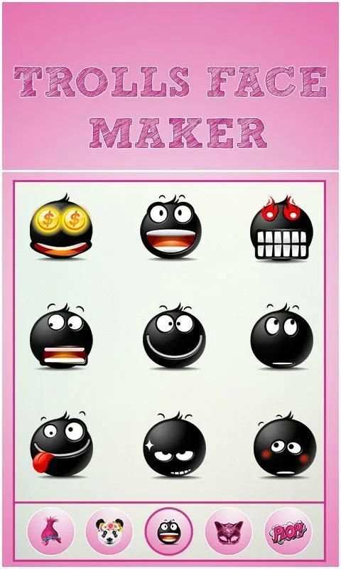 Trolls Emoji face Maker screenshot 3